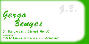 gergo benyei business card